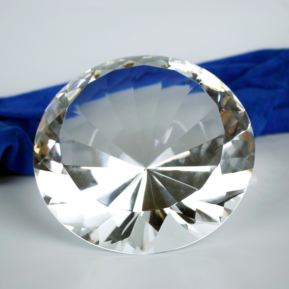 Paper Weight Crystal - 150 millimetri Trasparente Ottico di Vetro